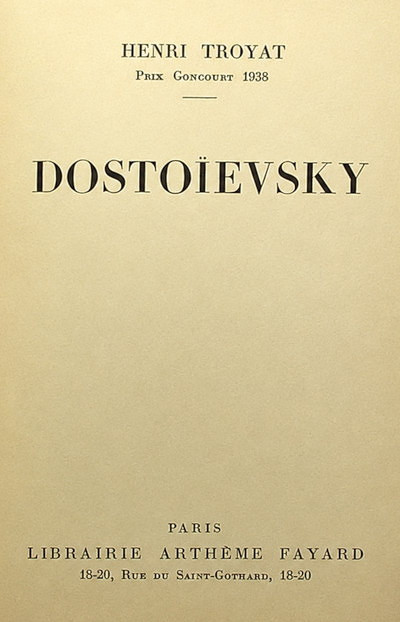 Troyat H. Dostoïevsky (used)